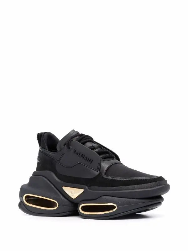 BALMAIN - BBOLD LEATHER SNEAKERS Metroutfits